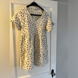 Black and white polka dot Madewell dress
